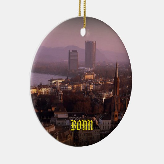 Bonn Germany Schilderachtig kerstversiering Keramisch Ornament (Rechts)