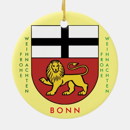 Bonn Germany Schilderachtig kerstversiering Keramisch Ornament (Achterkant)