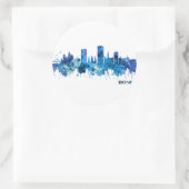 Bonn Germany Skyline Blue Ronde Sticker (Tas)