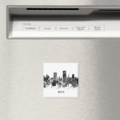 Bonn Germany Skyline BW Magneet (Insitu (Vaatwasser))