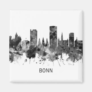 Bonn Germany Skyline BW Magneet