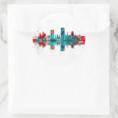 Bonn Germany Skyline Ronde Sticker (Tas)