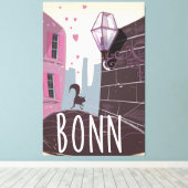 Bonn Germany -stijlreisposter Canvas Afdruk (Insitu (Houten vloer))