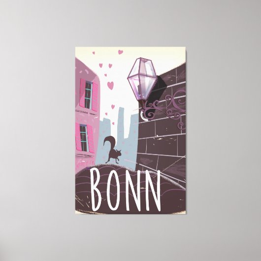 Bonn Germany -stijlreisposter Canvas Afdruk (Voorkant)
