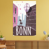 Bonn Germany -stijlreisposter Canvas Afdruk (Insitu (Woonkamer))