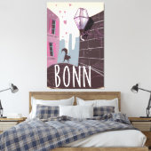 Bonn Germany -stijlreisposter Canvas Afdruk (Insitu (Slaapkamer))