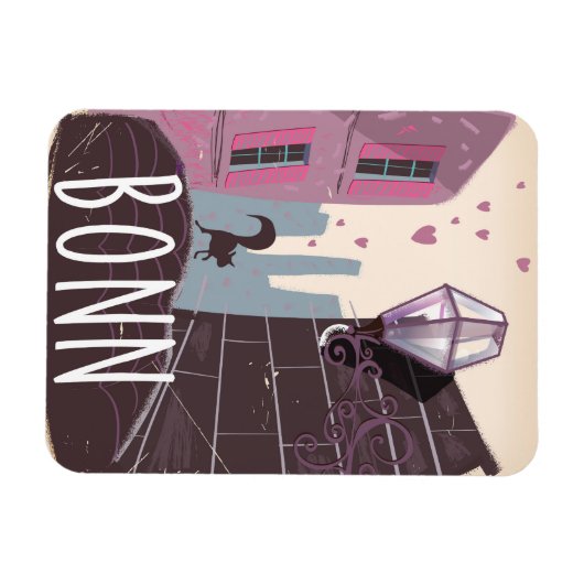 Bonn Germany -stijlreisposter Magneet (Horizontaal)