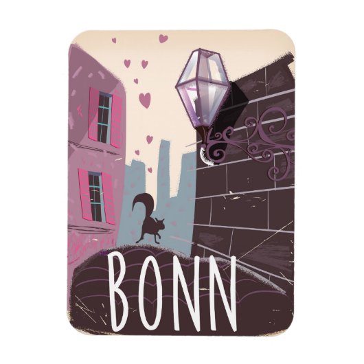Bonn Germany -stijlreisposter Magneet (Verticaal)