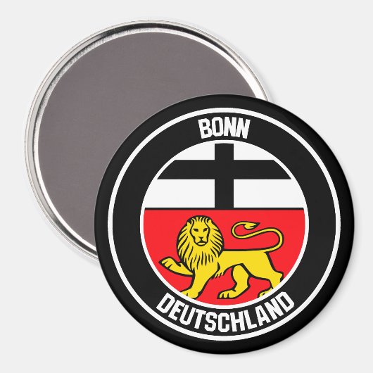 Bonn Round Emblem Magneet (Voorkant / Achterkant)
