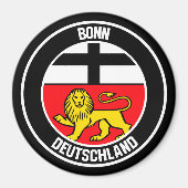 Bonn Round Emblem Magneet (Voorkant)