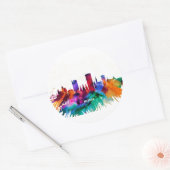 Bonn Skyline Ronde Sticker (Envelop)