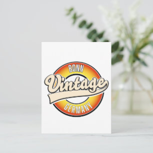 Bonn vintage stijl logo briefkaart