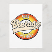 Bonn vintage stijl logo briefkaart (Voorkant)