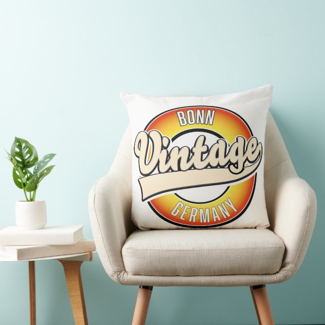 Bonn vintage stijl logo kussen (Stoel)
