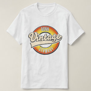 Bonn vintage stijl logo t-shirt