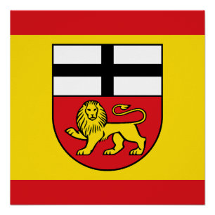 Bonn vlag stad Duitsland symbool embleem leeuw Perfect Poster