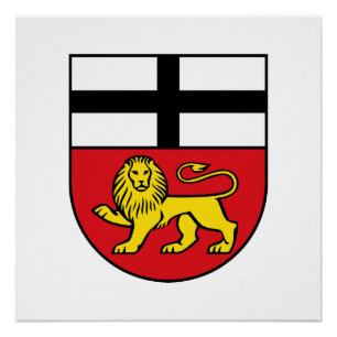 Bonn vlag stad Duitsland symbool embleem leeuw Perfect Poster