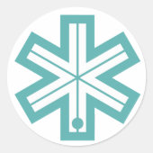 Bonna Ski Logo Ronde Sticker (Voorkant)