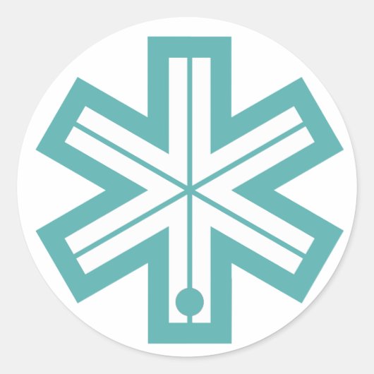 Bonna Ski Logo Ronde Sticker (Voorkant)