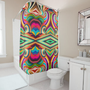 Bonnaroo abstracte kunst douchegordijn