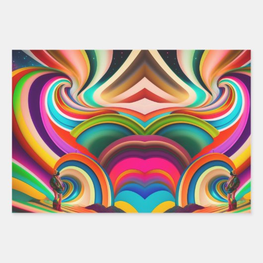 Bonnaroo abstracte kunst inpakpapier vel (Voorkant)