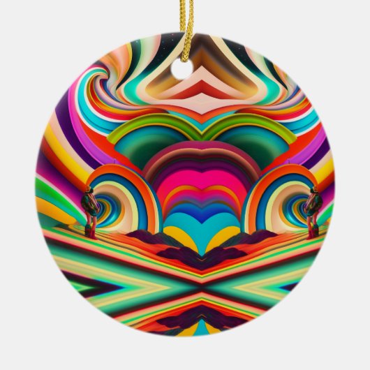 Bonnaroo abstracte kunst keramisch ornament (Voorkant)