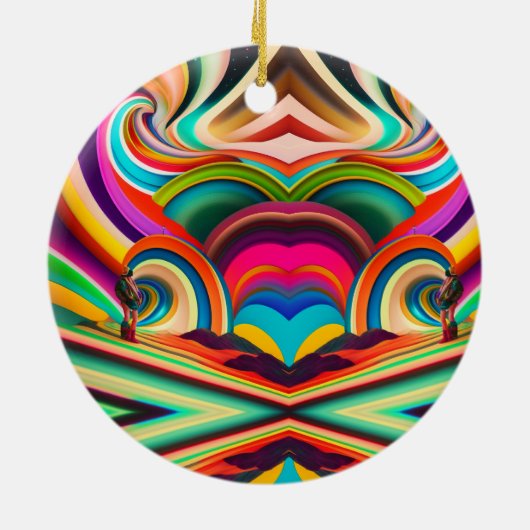 Bonnaroo abstracte kunst keramisch ornament (Achterkant)