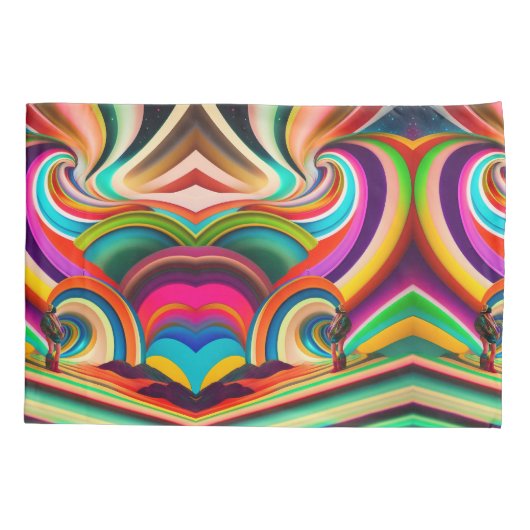 Bonnaroo abstracte kunst kussensloop (Achterkant)