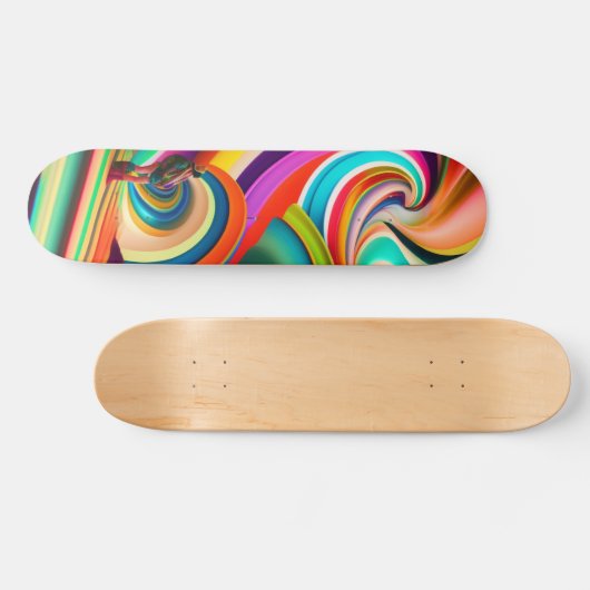 Bonnaroo abstracte kunst persoonlijk skateboard (Horizontaal)