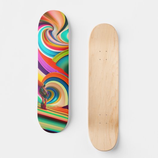 Bonnaroo abstracte kunst persoonlijk skateboard (Voorkant)