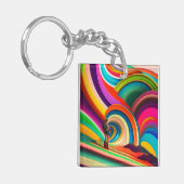 Bonnaroo abstracte kunst sleutelhanger (Voorkant Links)