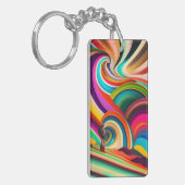 Bonnaroo abstracte kunst sleutelhanger (Voorkant Links)