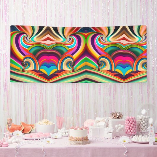 Bonnaroo abstracte kunst spandoek (Feest)