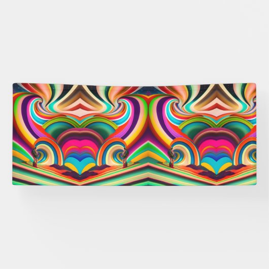 Bonnaroo abstracte kunst spandoek (Horizontaal)