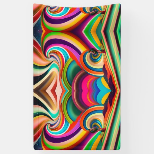 Bonnaroo abstracte kunst spandoek (Verticaal)