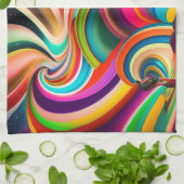 Bonnaroo abstracte kunst theedoek (Gevouwen)