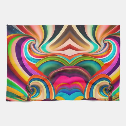 Bonnaroo abstracte kunst theedoek (Horizontaal)