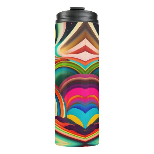 Bonnaroo abstracte kunst thermosbeker (Voorkant)