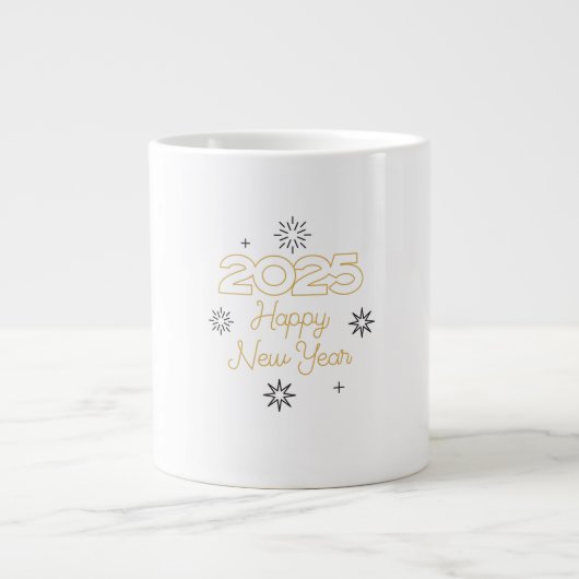 Bonne année 2025 grote koffiekop (Voorkant)
