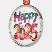 Bonne année 2025 metalen ornament (Links)