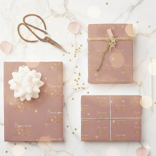 Bonne Année 2026 Elegant Inpakpapier Vel