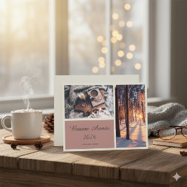 Bonne Année 2026 Elegant New Year Card Feestdagenkaart