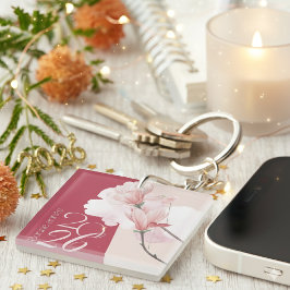 Bonne Année 2026 Floral Keychain