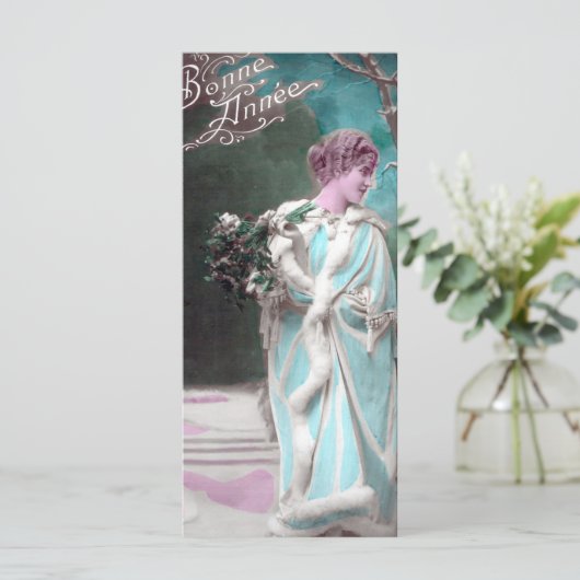 Bonne Annee Bladwijzer Menu (Staand voorkant)