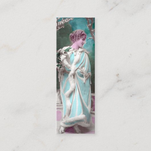 Bonne Annee Bladwijzer Mini Visitekaartje (Voorkant)