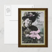 "Bonne Annee"  Franse nieuwjaarskaart Feestdagenkaart (Voorkant / Achterkant)