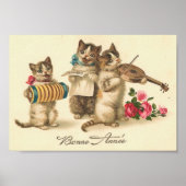 Bonne Annee katten Poster (Voorkant)