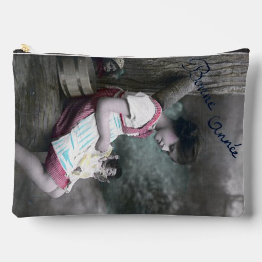 Bonne Année  meisje met pop Etui (Voorkant)