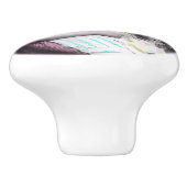 Bonne Année  meisje met pop Keramische Knop (Zijkant)