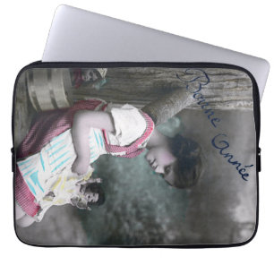 Bonne Année meisje met pop Laptop Sleeve